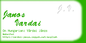 janos vardai business card