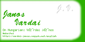 janos vardai business card